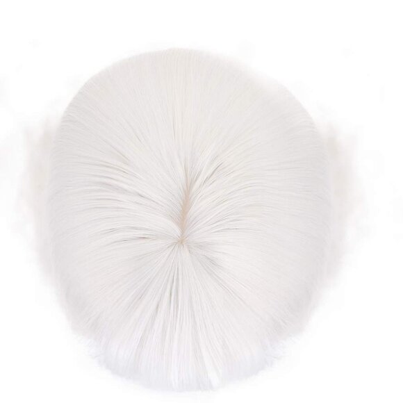 Women's White 30 Inches Synthetic Bangs Natural Long Modern Wavy Cosplay Wigs - Picture 6 of 7